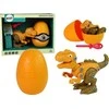 Zestaw Žaislinis dinozaurų rinkinys su atsuktuvu Lean Toys, geltonas