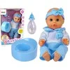 Lean Toys Mėlyna Lėlė 30 cm Mėlyna Bottle Nightie Drinks