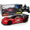 Lean Toys Nuotoliniu būdu valdomas sportinis automobilis Corvette C6.R, 2.4 G, 1:24, raudonas