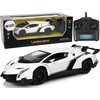 Lean Cars Nuotolinio valdymo automobilis Lamborghini Veneno baltas 1:24, 2.4G, su šviesomis