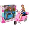 Lean Toys Lean Sport Lėlė ze skuterem różowym kask priedai