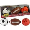 Lean Toys Minkštas sportinių kamuoliukų rinkinys 3in1
