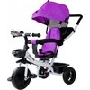 Triratis Lean Toys PRO300 su rankena, violetinis