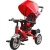 Lean Toys Triratis dviratukas su stogeliu PRO500, raudonas su juodu rėmu