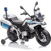 Lean Cars Vaikiškas elektrinis policijos motoroleris JT5002B, baltas