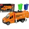 Lean Toys Šiukšlių sunkvežimis su garso efektais, oranžinis