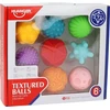 Lean Toys Sensorinių kamuoliukų rinkinys su įvairiomis tekstūromis, 8 vnt.