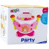 Lean Toys Muzikinis būgnas vaikams interaktyvus žaislas su mikrofonu rožinis