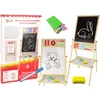 Lean Toys Medinė dvispalvė magnetinė-lentelė su priedais