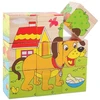 Lean Toys Medinė dėlionė su ūkio gyvūnais, 6 paveikslėliai