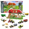 Lean Toys Ūkio Rinkinys su Traktoriais ir Gyvūnais, 42 dalys
