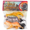 Lean Toys Laukiniai gyvūnai figūrėlės rinkinys: liūtas, žirafa, panda, begemotas, 4 vnt.