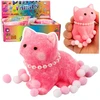 Lean Toys Minkštas žaislas kačiukas su perlais ir pomponais 8 cm