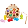 Lean Toys Medinis žaidimas žvejybai su 2 meškerėmis