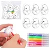 Lean Toys Jajka Velykiniai putplasčio kiaušiniai dažymui, žymekliai, višta kiaušinyje, 6 vnt.