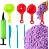Lean Toys LeanToys Piasek kinetyczny su foremkami 3kg violetinė
