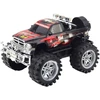 Lean Toys Visureigis žaislinis automobilis su galiniais varomaisiais ratais, 27 cm, juodai raudonas