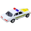 Lean Toys Policijos automobilis metalinis 1:32 su atidaromomis durimis 13 cm