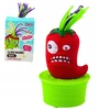 Lean Toys Interaktyvios figūrėlės Screaming Vegetables su spalvingais plaukais