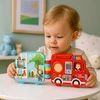 Lean Toys Interaktyvi transporto priemonių knyga su garsais ir judančiais elementais