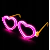 Lean Toys Akiniai Fluorescenciniai širdelės formos akiniai, šviečiantys tamsoje, neoninės raudonos spalvos