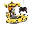 Auto Robotas transformeris 2in1 Lean Toys, geltonas