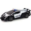 Lean Toys Nuotoliniu būdu valdomas policijos automobilis 1:16 LED juodas