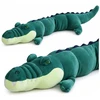 Lean Toys Pliušinis krokodilas, tamsiai žalias, 150 × 25 × 25 cm