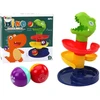 Edukacyjna Kamuoliukų čiuožykla Lean Toys Dinozauras