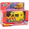 Lean Toys Greitosios pagalbos automobilis su traukiamu mechanizmu 1:32