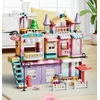Lean Toys Bounn STATYBINIAI BLAKAI DIDELI PRABANGUS VILA MERGAIČIŲ NAMAS 216 ELEMENTŲ. 3+