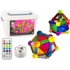 Lean Toys Magnetiniai blokeliai su apšvietimu, 154 vnt.