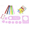 Lean Toys „LeanToys“ kreidinės lentos žymeklis + žymeklių 2 viename šablonai LEAN Žaislai