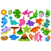Lean Toys Magnetinė knygelė su dinozaurais, 30 magnetų, 18,5 × 18,5 cm