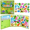 Lean Toys Magnetinė knygelė su dinozaurais, 30 magnetų, 18,5 × 18,5 cm