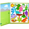 Lean Toys Magnetinė knygelė su dinozaurais, 30 magnetų, 18,5 × 18,5 cm