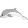Lean Toys Pilkas pliušinis delfinas 70 cm
