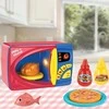 Lean Toys Žaislinė mikrobangų krosnelė su priedais vaikams nuo 3 metų