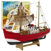 Model Medinis dekoratyvinis žvejybos laivas 30x26 cm