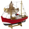 Model Medinis dekoratyvinis žvejybos laivas 30x26 cm