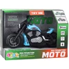 Lean Toys Žaislinis motociklas su šviesomis ir garsais, mėlynas