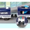 Lean Cars Policijos miesto traukinio rinkinys mėlynas