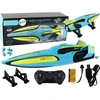 Lean Toys Turkio ir geltonos spalvos RC valdomas vandens laivas