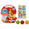Lean Toys Stumdukas ir interaktyvus edukacinis stalas 2in1 Huanger, raudonas