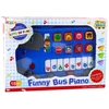 Lean Toys Mokomasis pianinas vaikams, mėlynas autobusas