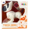 Lean Toys Interaktyvus robotas-šuo su nuotoliniu valdymu, baltas ir oranžinis