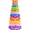 Lean Toys Spalvota piramidė su lipdukais ir tigru, 28x13x13 cm