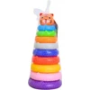 Lean Toys Spalvota piramidė su lipdukais ir tigru, 28x13x13 cm