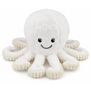 Lean Toys Pliušinis aštuonkojis su tampriais čiuptuvais, baltas, 30 x 20 x 20 cm