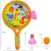 Lean Toys Vaikiški badmintono raketės su dinozaurais, oranžinės ir žalios